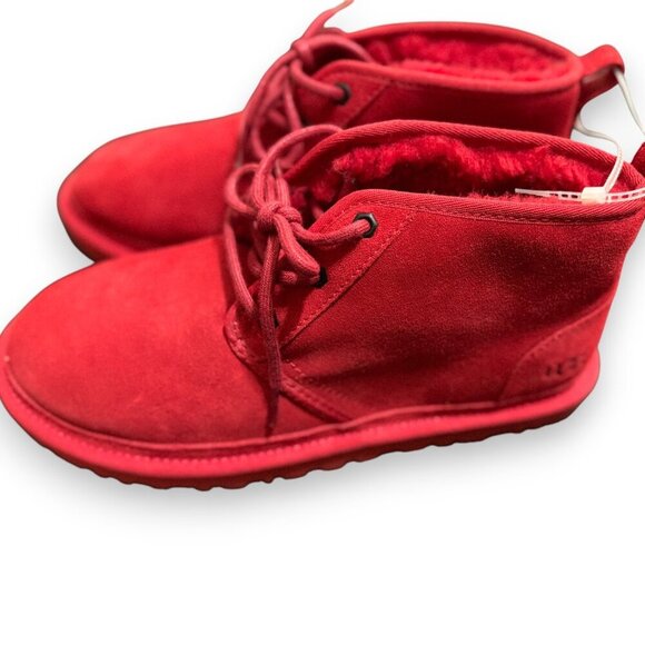 UGG Neumel Red Suede Men’s Chukka Ankle Boots Size 9 New Without Box - Picture 3 of 4